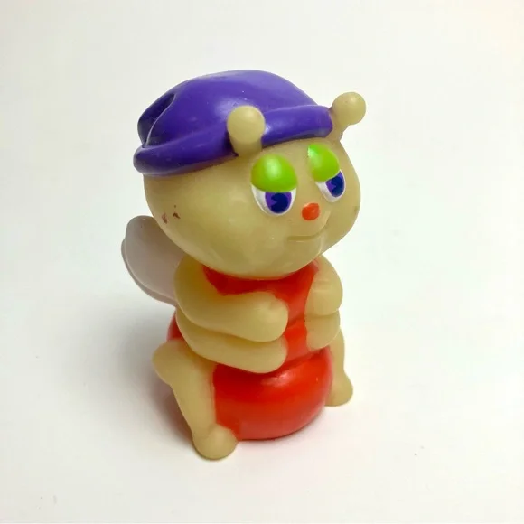 Vintage 80s Playskool Glo Friends Glow in the Dark Finger Puppet Purple Hat - Picture 7 of 12